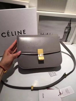 Replica Original Quality Celine Clasp Classic Box Bag Medium Grey