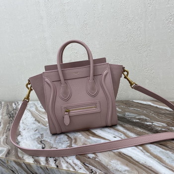 Replica Replica Nano Luggage Bag In Drummed Calfski Pink