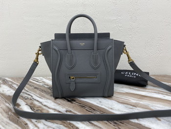 Replica Replica Nano Luggage Bag In Drummed Calfski Gray