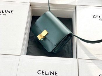 Replica Original Copy Celine Small Classic Bag in Green Calfskin
