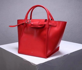 Replica Best Price Celine Small Big Bag With Long Strap In Supple Grained Calfskin Red