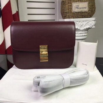 Replica 2017 New Celine Clasp Classic Box 8601 Women Leather Handbags Purple