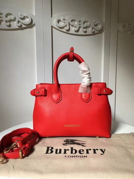 Replica 2017 New Burberry Banner 7461 Women Leather Red Handbags