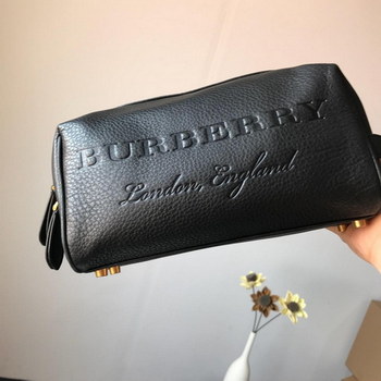 Replica Burberry Men Women Leather Pouch Storage Bag