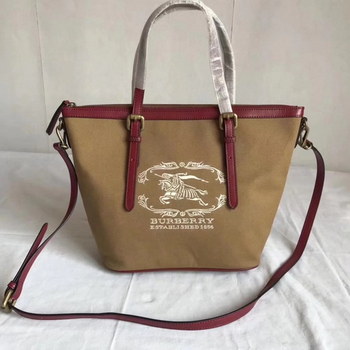 Replica Burberry BR002 Women Shopping Shoulder Bag Khaki