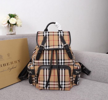 Replica Replica Burberry Women 40767471 Medium Rucksack in Vintage Check Cotton Canvas