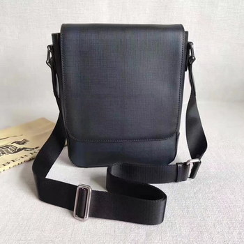 Replica Burberry Men London Check Crossbody Bag Black