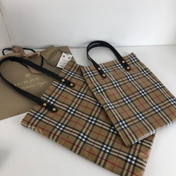 Replica AAA Replica Burberry Women Shopping Bag Vintage Check