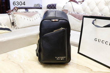 Replica Burberry 6304 Men Leather Chest Pack Bag Black