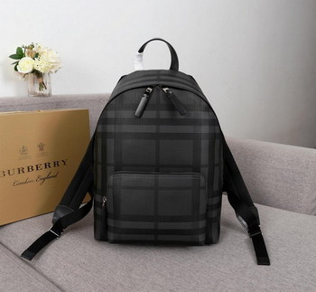 Replica AAA Replica Burberry 40315661 Men Leather Trim London Check Backpack Black