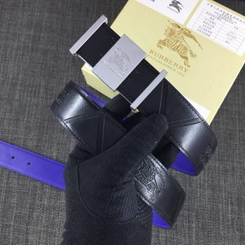 Replica Replica Burberry 35cm Reversible Leather Belt With Silver Buckle 010