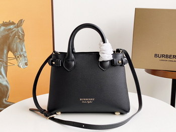 Replica Replica Burberry Tote Bag Black Leather 26cm