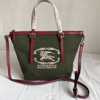 Replica Burberry BR002 Women Shopping Shoulder Bag Green