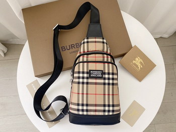 Replica Best Selling Burberry Men Bum Chest Bag Vintage Check Copy 002