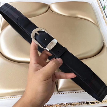 Replica Burrberry 35cm Men Reversible Leather Belt Black