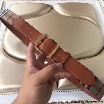 Replica Burrberry 35cm Leather Belt Brown