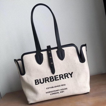 Replica Replica Burberry The Medium Soft Cotton Canvas Belt Bag Black