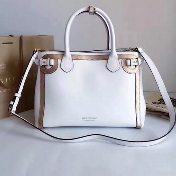 Replica Top Quality Burberry The Banner Medium Leather Signature Bags White