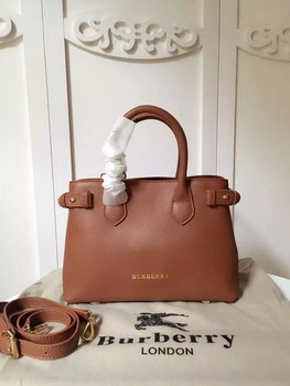 Replica 2017 New Burberry Banner 7461 Women Leather Coffee Handbags