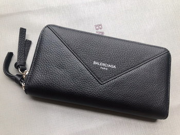 Replica Replica Balenciaga Zipper Wallet Black 1