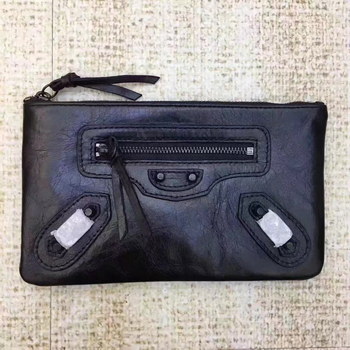 Replica Balenciaga Classic Metallic Edge Money Wallet Black
