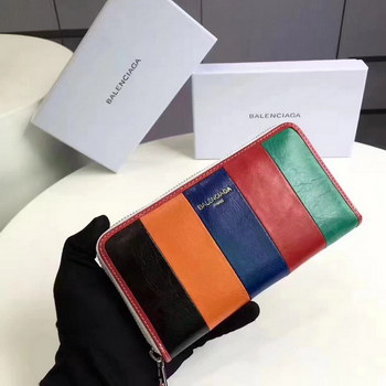 Replica Balenciaga Holiday Collection Bazar Continental Zip Wallet Orange