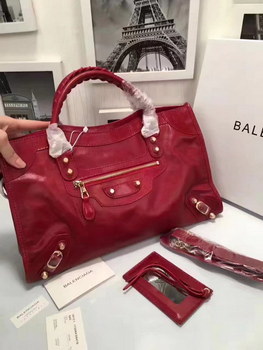 Replica Balenciaga Classic Gold Nano City Bag Silver Red