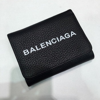 Replica Replica Balenciaga New Men Wallet Black Leather