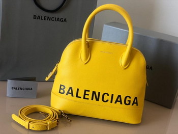 Replica Replica Balenciaga Ville Top Handle Bag Grained Calfskin Yellow