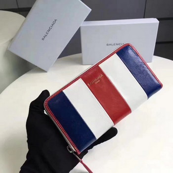 Replica Balenciaga Holiday Collection Bazar Continental Zip Wallet Red