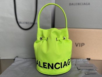 Replica Copy Balenciaga Wheel XS Drawstring Bucket Bag in Green