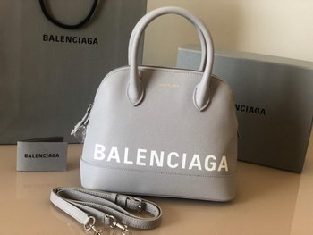 Replica Replica Balenciaga Ville Top Handle Bag Grained Calfskin Gray