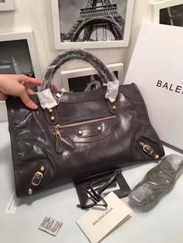 Replica Balenciaga Classic Gold Nano City Bag Silver Gray