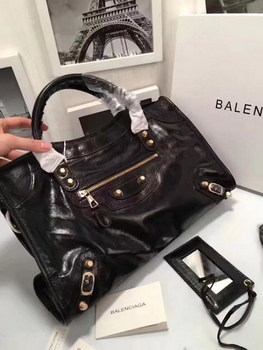 Replica Balenciaga Classic Gold Nano City Bag Silver Black