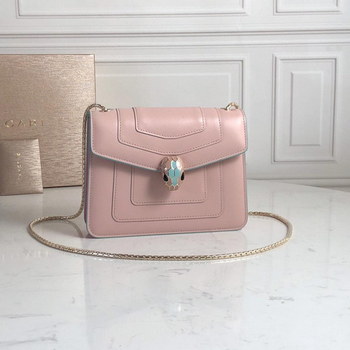 Replica Replcia Bvlgari Serpenti Forever Crossbody Bag in Crystal Rose Calf Leather