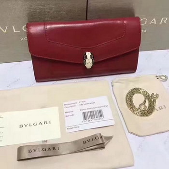 Replica Original Bvlgarg Serpenti Forever Chain Pochette Bag Red