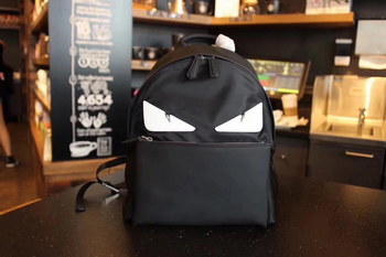 Replica Fendi Men Backpack Nylon and Leather With Bag Bugs eye
