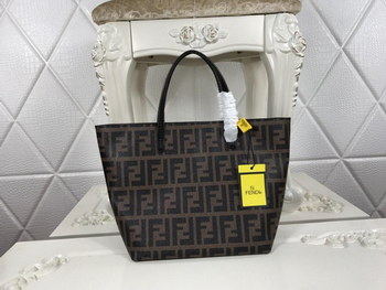 Replica Copy Fendi Women Shopping Bag with FF Motif Black