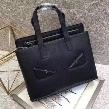 Replica Top Quality Fendi White Bugs Eyes Men Leather Briefcase