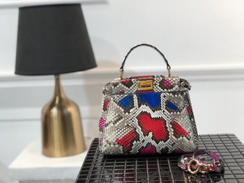 Replica Replica Fendi Peekaboo Iconic Mini Python handbag 006