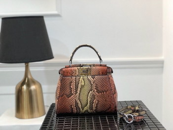Replica Replica Fendi Peekaboo Iconic Mini Python handbag 005