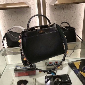 Replica Replica Fendi Peekaboo 33cm Women Handbag Black Leather