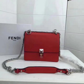 Replica Fendi Small Kan I Red Leather Mini Bag
