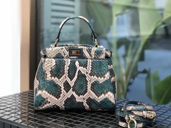 Replica Replica Fendi Peekaboo Iconic Mini Python handbag 001