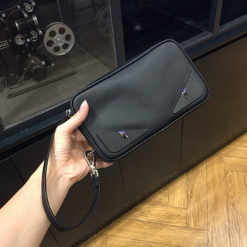 Replica Replica Fendi Mens Pouch Black With Bugs eyes