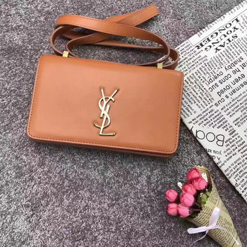 Replica Saint Laurent Paris New Style Women Leather Shoulder Bag Coffee