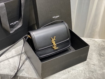 Replica Original Copy Box Saint Laurent Leather SOLFERINO Medium Satchel Black