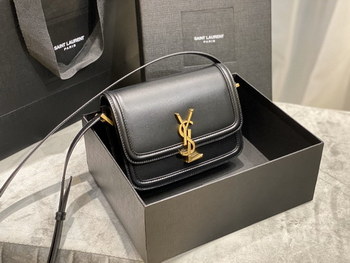 Replica Original Copy Box Saint Laurent Leather SOLFERINO Small Satchel Black