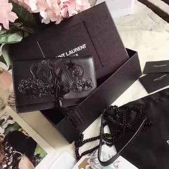 Replica Saint Laurent Black Star Chain Shoulder Bag