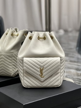 Replica New Style Copy Saint Laurent Joe Backpack in Lambskin in Lambskin Spring Top Sale White